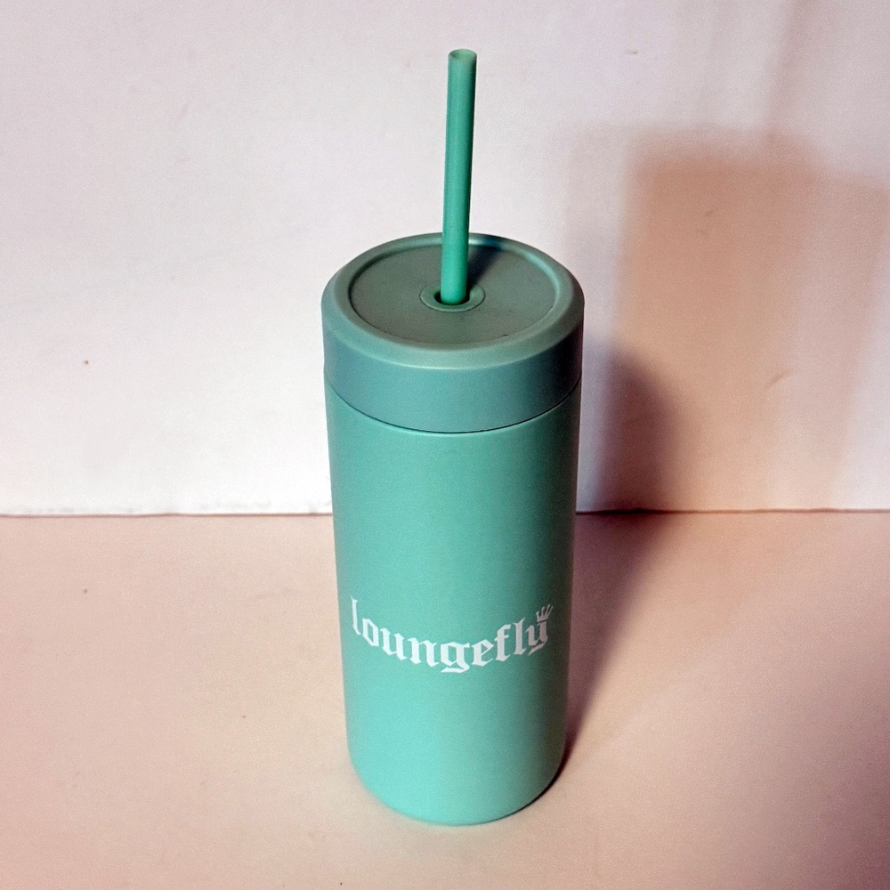 Loungefly Metal Tumbler With Straw, Mint Green